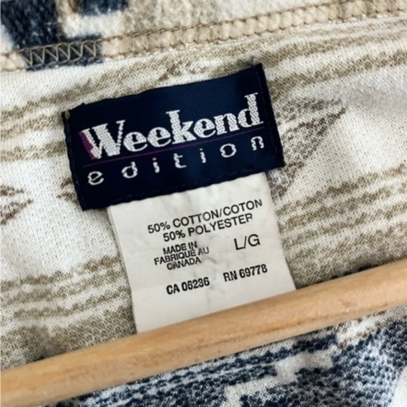 3/$30 _ VINTAGE | weekend edition Aztec western Navajo  button down vest- large - Picture 7 of 7